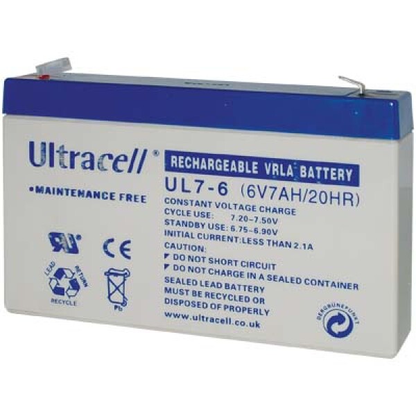 Μπαταρία Μολύβδου ULTRACELL 6V 7Ah