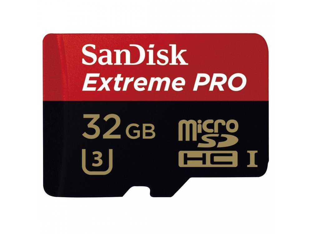 Sandisk Extreme Pro microSDHC 32GB U3 V30 A1 με Adapter - SDSQXCG-032G-GN6MA