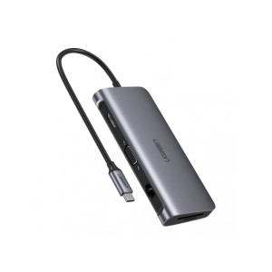 Ugreen 9-in-1 USB C Data Hub - HDMI/4K*1 + USB3.0*3 + LAN + SD/TF Card Reader + VGA + 1*100W PD Charging - 40873