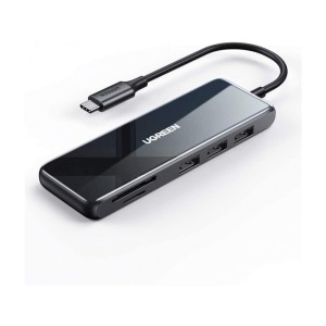 Ugreen 6-1 Aluminum 6-In-1 USB C OTG Hub 100W with 4K@60Hz HDMI + 3*USB3.0 Θύρες + SD/Micro SD Card reader - 80129