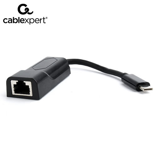 CABLEXPERT USB-C GIGABIT NETWORK ADAPTER BLACK
