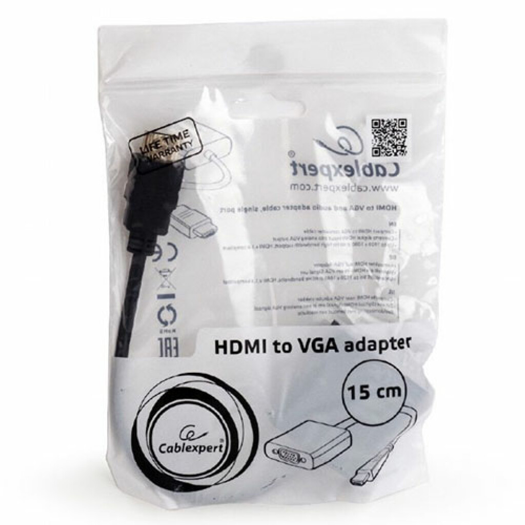 CABLEXPERT HDMI TO VGA AND AUDIO ADAPTER CABLE SINGLE PORTBLACK_3