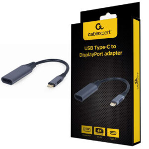CABLEXPERT USB TYPE-C TO DISPLAYPORT MALE ADAPTER SPACE GREY RETAIL PACK_1