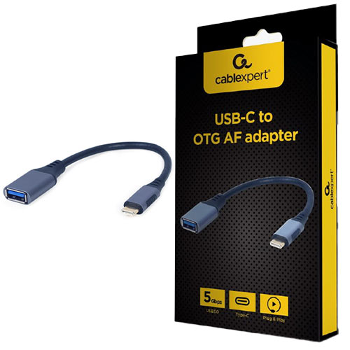 CABLEXPERT USB-C TO OTG AF ADAPTER SPACE GREY RETAIL PACK_1