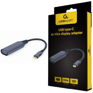 CABLEXPERT USB TYPE-C TO VGA DISPLAY ADAPTER SPACE GREY RETAIL PACK_1
