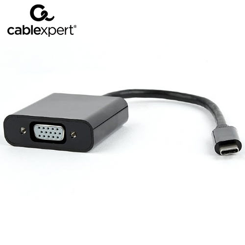 CABLEXPERT USB-C TO VGA ADAPTER BLACK_1