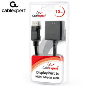 CABLEXPERT DISPLAYPORT TO HDMI ADAPTER CABLE BLACK RETAIL PACK_1