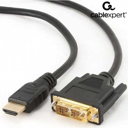 CABLEXPERT HDMI TO DVI M-M CABLE GOLD PLATED CONNECTORS 3m BULK_1