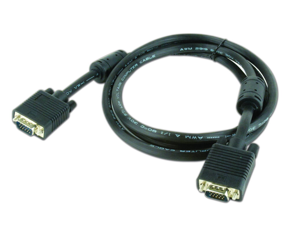 CABLEXPERT PREMIUM VGA HD15M/HD15M DUAL-SHIELDED W/2 FERRITE CORE 1.8M CABLE_2