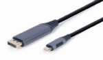 CABLEXPERT USB TYPE-C TO DISPLAYPORT MALE ADAPTER CABLE SPACE GREY RETAIL PACK 1