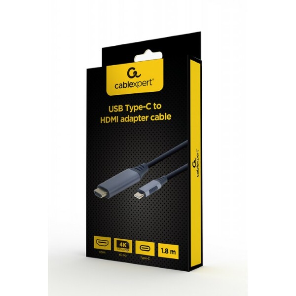 CABLEXPERT USB TYPE-C TO HDMI DISPLAY ADAPTER CABLE SPACE GREY RETAIL PACK 1