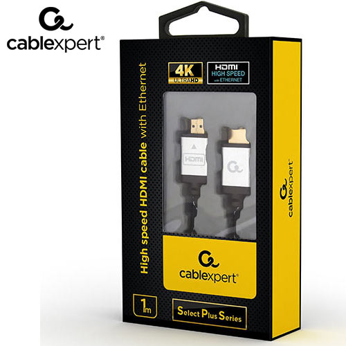 CABLEXPERT 4K HIGH SPEED HDMI CABLE WITH ETHERNET "SELECT PLUS SERIES" 1M_1