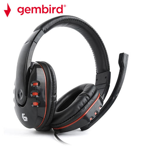 GEMBIRD GAMING HEADSET WITH VOLUME CONTROL GLOSSY BLACK_1