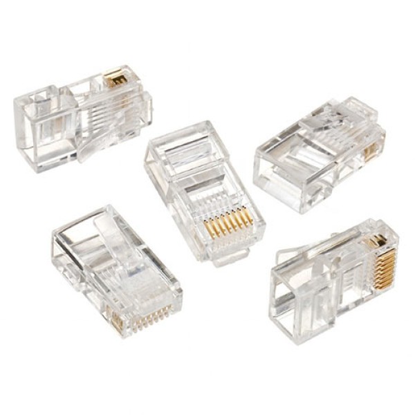 CABLEXPERT MODULAR PLUG 8P8C FOR SOLID LAN CABLE CAT5 UTP 100PCS/BAG_1