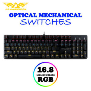 ARMAGGEDDON OPTICAL MECHANICAL RGB KEYBOARD MKO-13R BLACK_1
