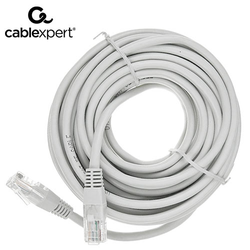 CABLEXPERT CAT5 UTP CABLE PATCH CORD MOLDED STRAIN RELIEF 50U PLUGS GREY 15M_1