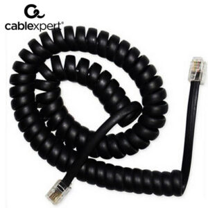 CABLEXPERT TELEPHONE HANDSET SPIRAL CORD RJ10 (4P4C) 2m BLACK_1