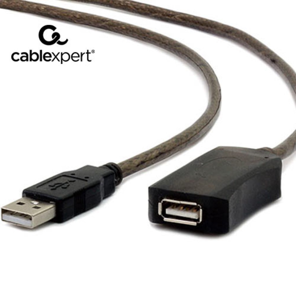 CABLEXPERT ACTIVE USB EXTENSION CABLE BLACK 10M_1