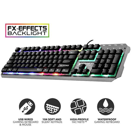 ALCATROZ SPILL PROOF GAMING KEYBOARD WITH BACKLIGHT EFFECTS_1