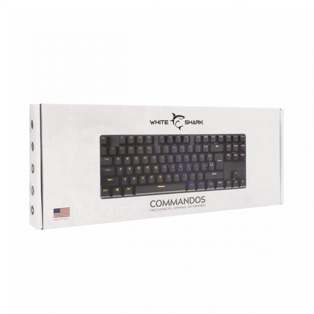 WHITE SHARK MECHANICAL US KEYBOARD COMMANDOS BLUE SWITCH_7