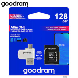 GOODRAM ALL IN ONE 128GB MICRO CARD CL10 UHS I +CARD READER M1A4_1
