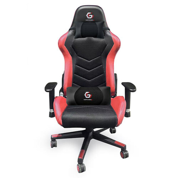 Gembird Gaming Καρέκλα Δερμάτινη σε Μαύρο/Κόκκινο Χρώμα GC-01-R