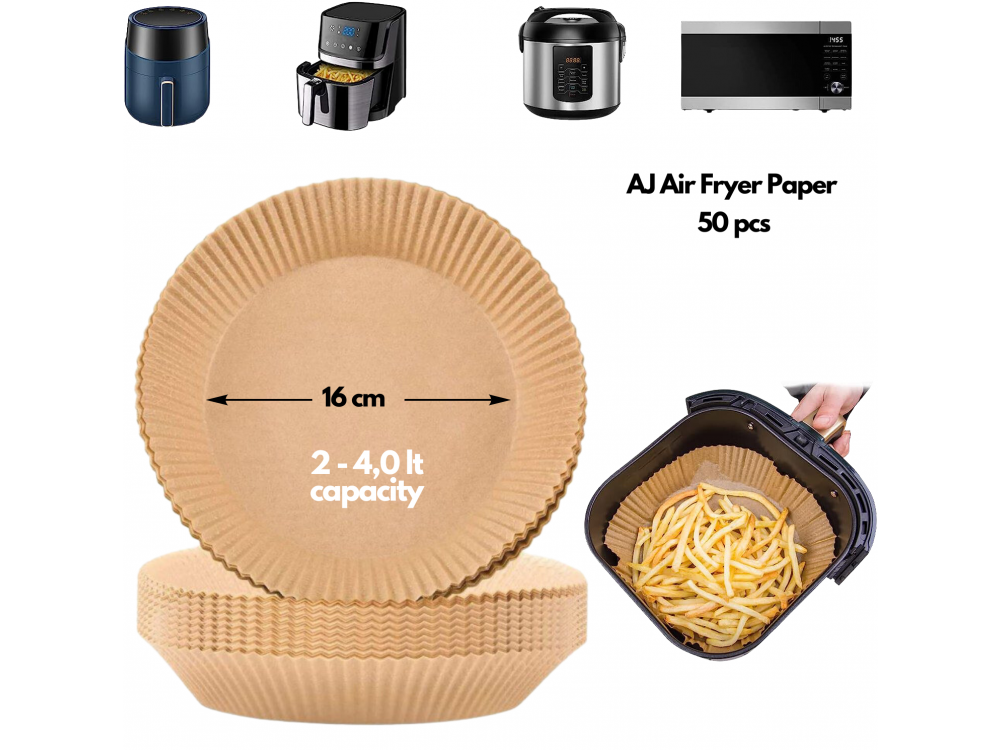 AJ Air Fryer Disposable Paper Liner Round