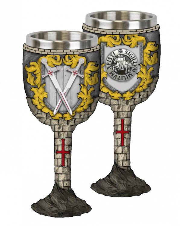 ΠΟΤΗΡΙ ΔΙΑΚΟΣΜΗΤΙΚΟ TOLE10 Templar castle resin goblet