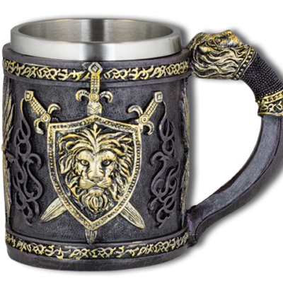 ΠΟΤΗΡΙ ΔΙΑΚΟΣΜΗΤΙΚΟ TOLE10 Lion shield resin ornamental mug