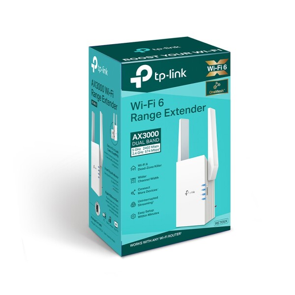 WIRELESS RANGE EXTENDER AX3000 Mesh WiFi 6 Extender RE705X