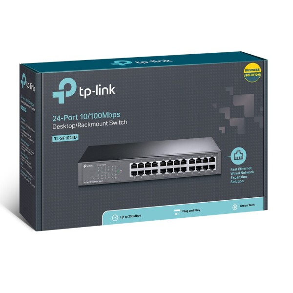 SWITCH 24 10/100M RJ45 Ports,13-inch Rack-mountable Case TL-SF1024D