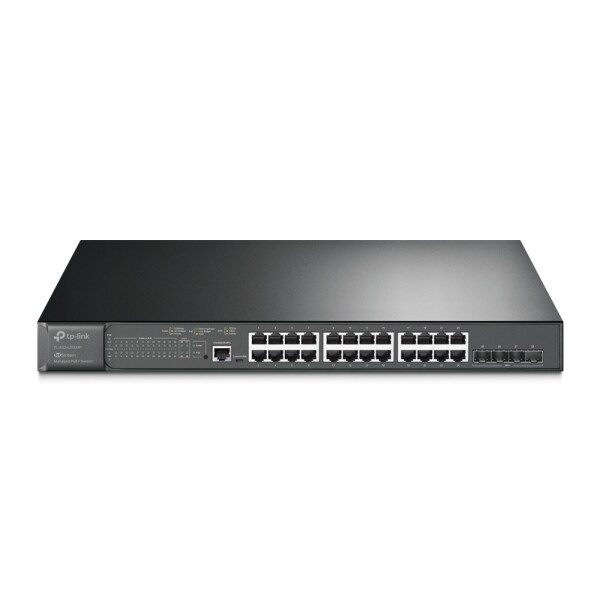 SWITCH 24-Port Gigabit+ 4*10GE SFP+ L2+ Managed 24-Port PoE+ 384 W PoE Power 19-inch Rack-mountable TL-SG3428XMP