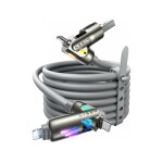 Lisen 4-in-1 Lightning / Type-C / USB-A Καλώδιο 2μ. 240W με RGB