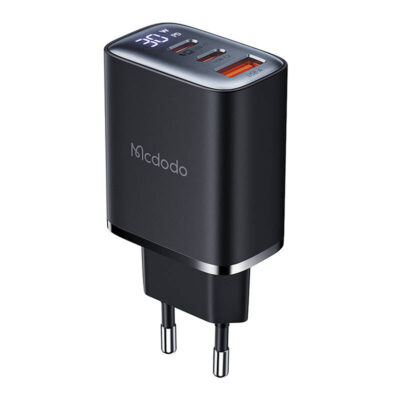 Mcdodo CH-2180 digital display wall charger 2xUSB-C + USB-A, 30W (black) Mcdodo