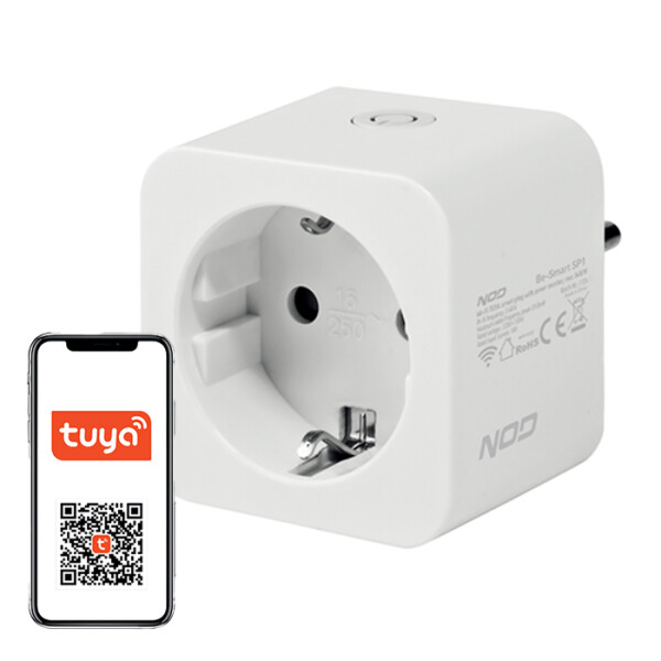 Wi-Fi TUYA Smart Plug με μετρητή κατανάλωσης ενέργειας, 3680W NOD BE-SMART SP1