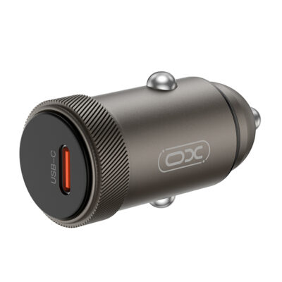 Universal φορτιστής αυτοκινήτου USB-C max.30W, σε γκρι χρώμα XO CC70