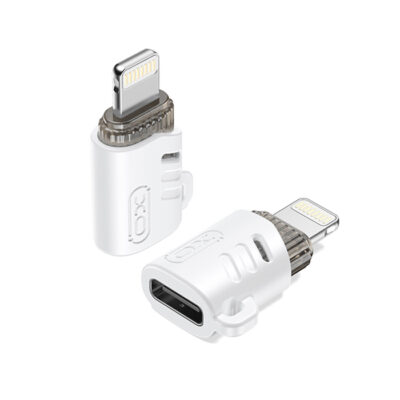 Αντάπτορας USB High-Speed type-C αρσ. θηλ. - Lightning, σε λευκό χρώμα XO NB256E