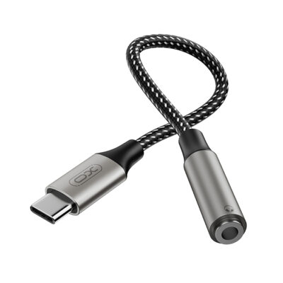 Καλώδιο-αντάπτορας USB High-Speed Type-C αρσ. - 3.5mm θηλ., 0.13m σε γκρι χρώμα XO NB-R257C