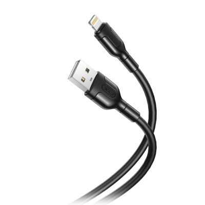 Καλώδιο USB High-Speed A αρσ. - Lightning 10.5W, 1.00m σε μαύρο χρώμα XO NB212
