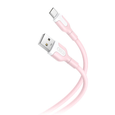 Καλώδιο USB High-Speed A αρσ. - USB Type-C αρσ. 10.5W, 1.00m σε ροζ χρώμα XO NB212