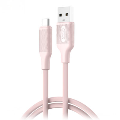 Καλώδιο USB High-Speed A αρσ. - USB Type-C αρσ. 15W, 1.00m σε ροζ χρώμα XO NB265