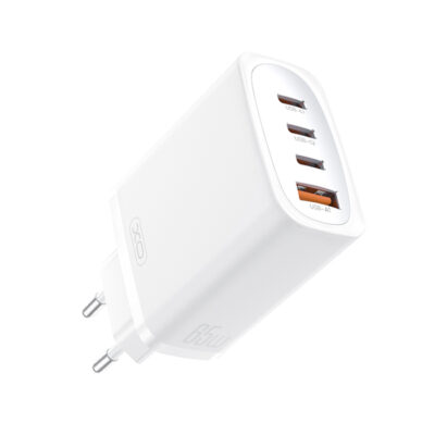 Universal φορτιστής GaN με 3 εξόδους, 3xUSB-C και 1xUSB-A, 65W XO CE23 (EU) 65W GAN NITRIDE (3 USB-C + 1 USB-A) FAST CHARGING CHARGER