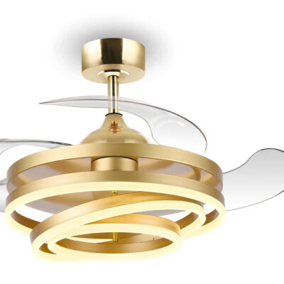 BRUNO BRN-0225 Ανεμιστήρας οροφής με LED φως, AC 122W, 42", O107x47εκ., χρυσός