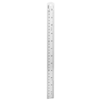 DELI μεταλλικός χάρακας DL8030Y, ανοξείδωτο ατσάλι, 12"/30cm, ασημί