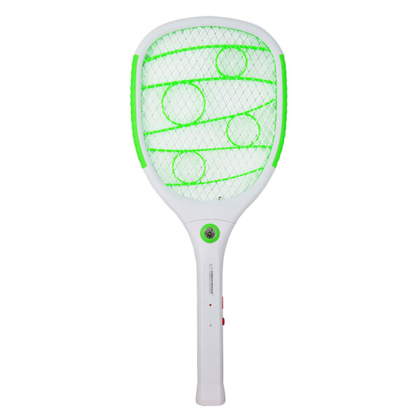 ESPERANZA ηλεκτρική ρακέτα εντόμων EHQ010G με LED φακό, 3W, 3500V, 1200mAh, λευκή