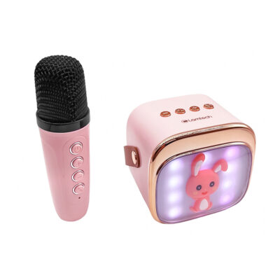 LAMTECH BT5.4 RGB KID KARAOKE SPEAKER PINK WITH MIC HOPPEE LAM980220