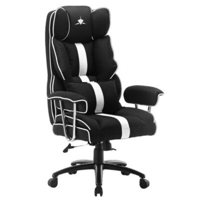 WHITE SHARK EXTRA SOFT GAMING CHAIR BLACK-WHITE LE MANS LEMANS-BW