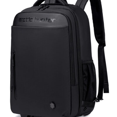 ARCTIC HUNTER τσάντα ταξιδίου LG1500165 με θήκη laptop 15.6", τροχήλατη, 27L, μαύρη