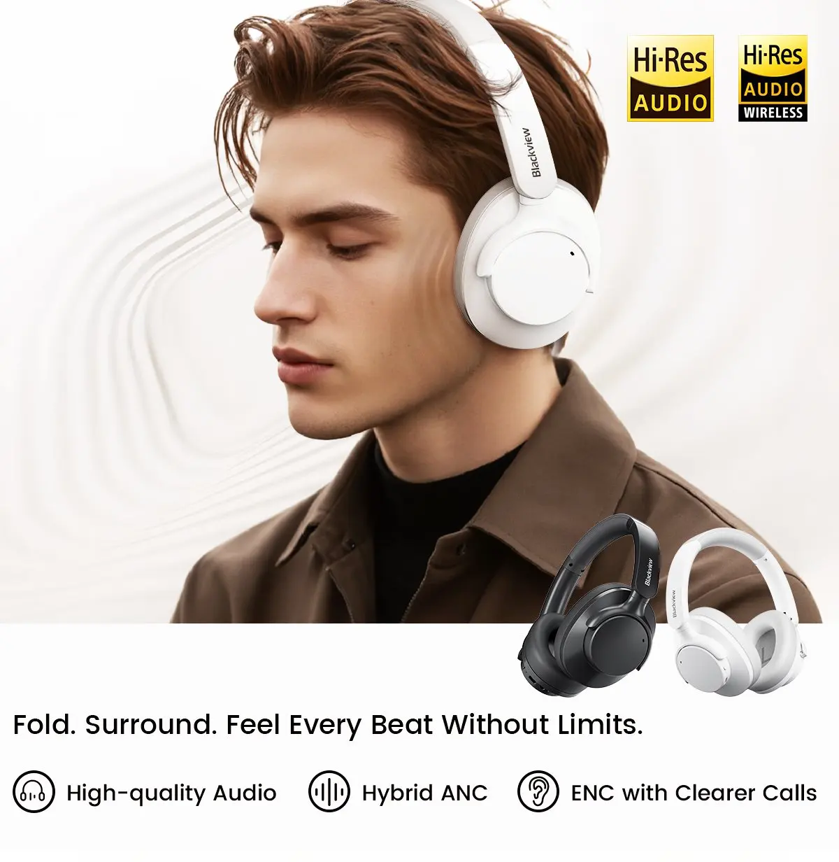Blackview Fitbuds H1 Hybrid Active Noise Cancelling Headphone