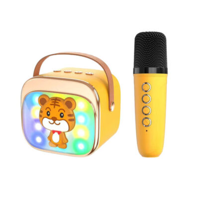 LAMTECH BT5.4 RGB KID KARAOKE SPEAKER YELLOW WITH MIC TIGRONIE LAM980237